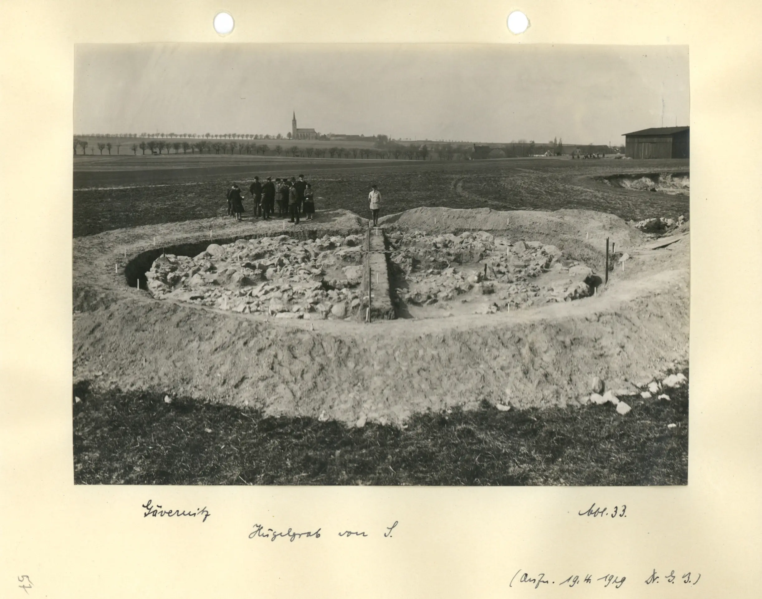 historisches Foto der Grabanlage